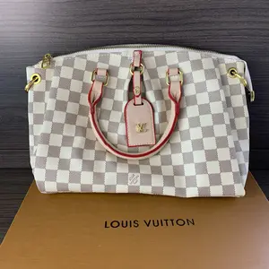 Pre-owned Louis Vuitton CHINA Tote Bags Speedy Bandoulière 25 Damier Azur Canvas Handbag