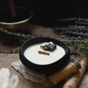 DeepFlow Energy Mountain Crystal-Infused Ritual Candle for Love, Purification & Emotional Alignment Handcrafted Energy Vessel with Crystal & Tibetan Paper