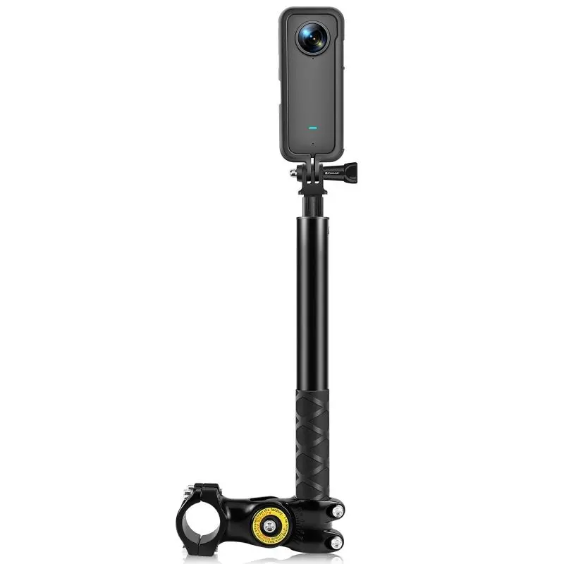 Motorcycle Handlebar Mount with Selfie Stick, Adjustable Bicycle Stem Clamp Bracket, Camera Bracket Adapter, Universal Holder for Cycling, Motorcycle Accessories, Bike Motorcycle Accessories