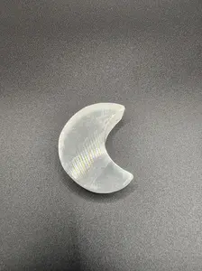 Selenite Crescent Moon – Natural Crystal Carving