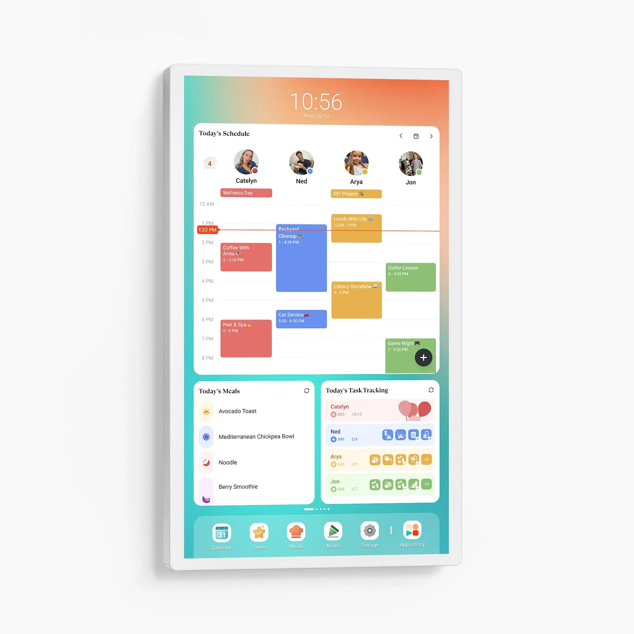 Cozyla Calendar+ 2 Smart Digital Wall Calendar - Family Electronic Calendar with Google Play Store, Customizable Dashboard, Touch Screen, Voice Agent, Chore Chart & Reward, Meal Planner, Desk Stand, Grocery List, Entertainment Support, Smart Calendar For