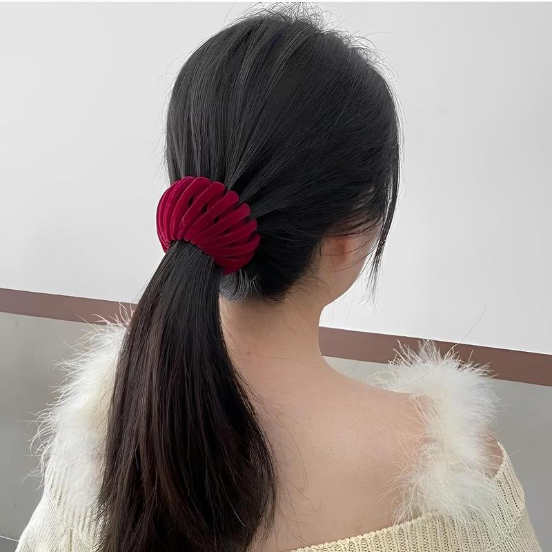 Bird Nest Magic Hair Clip Set 7PCS Plant Velvet Lazy Plate Hairpins Adjustable Bun Fixers Non-Slip Durable Hair Claw Buckles for Women Girls Easy To Use Secure & Sturdy