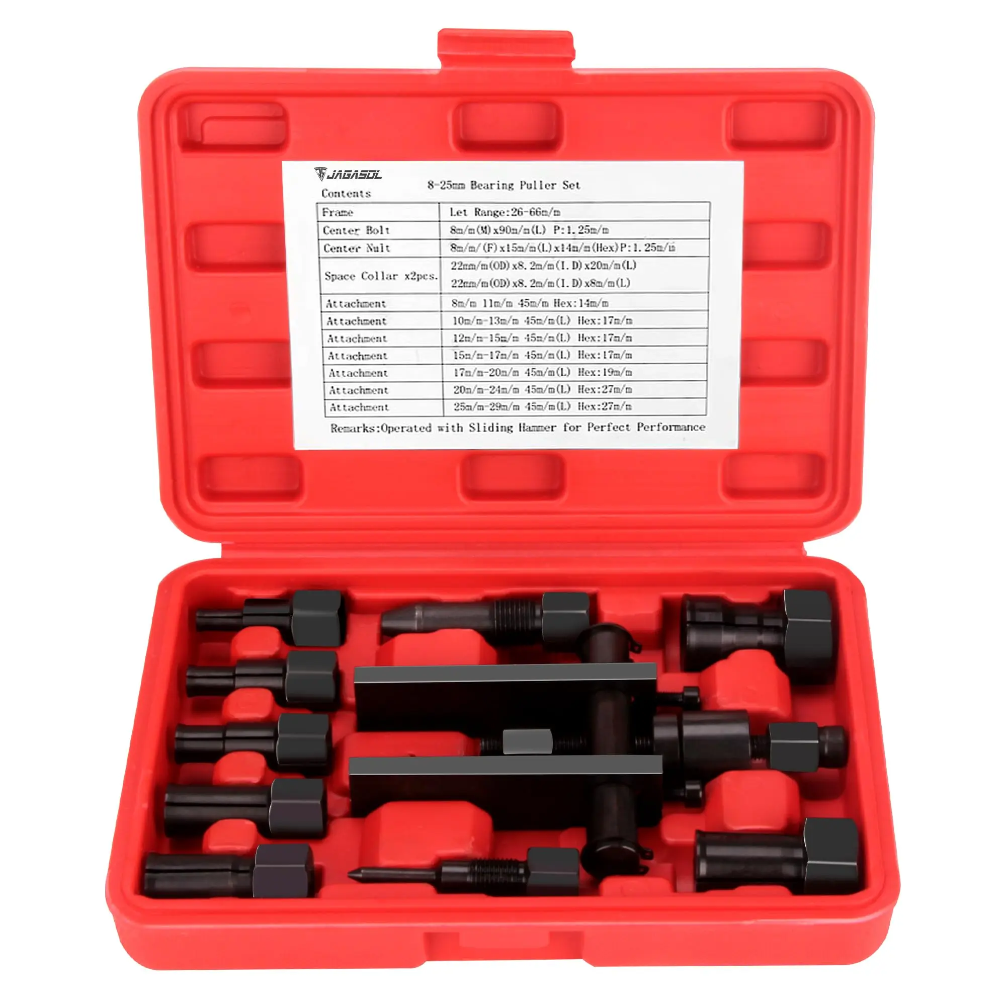 Bearing Puller Kit, 10 Pcs Blind Hole Bearing Puller Set, 8-25 mm/0.31-0.98 inch Motorcycle Wheel Inner Bearing Puller Tool Set fathers day gift
