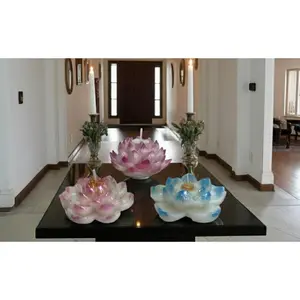 Whimsical White Lotus Candles, 3D Frosted Petal Tips, 3 pc set!