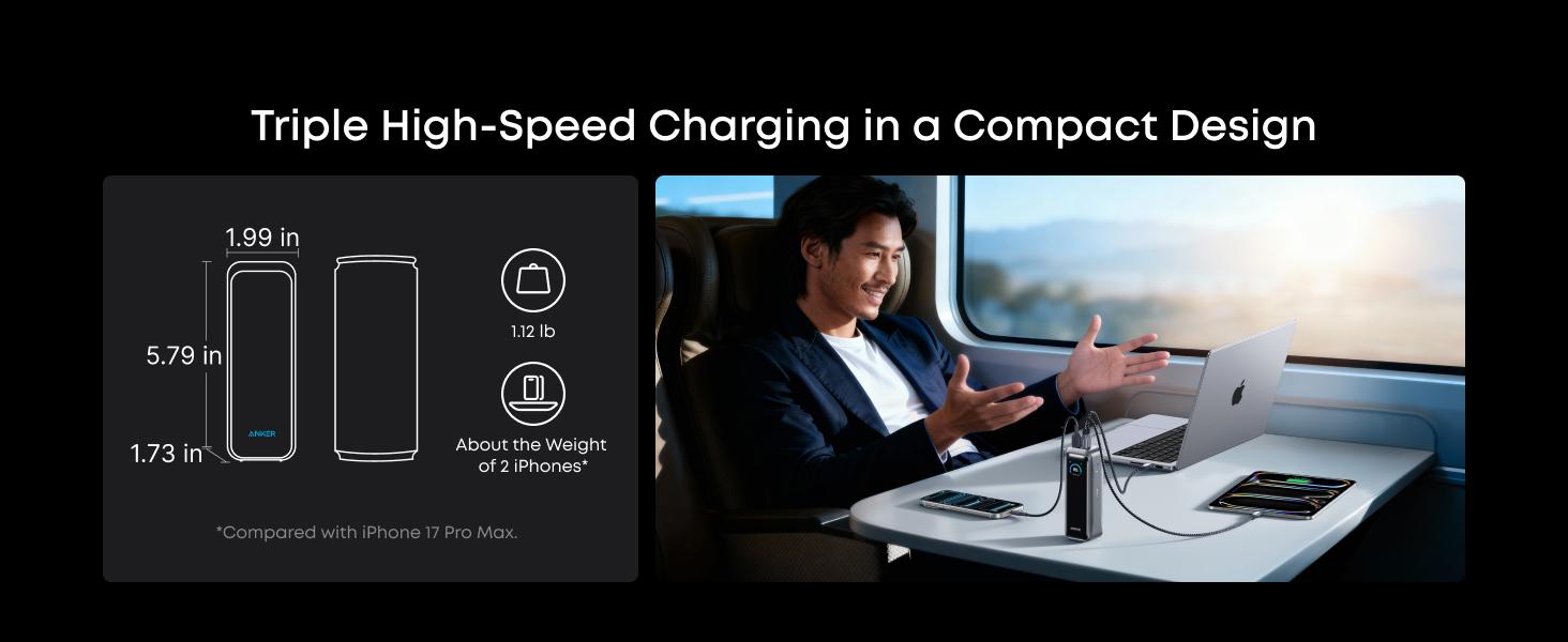 Anker Prime Power Bank, 20,100mAh/26,250mAh 3-Port Portable Charger with 220W/300W Max Output, Two-Way Charging, TSA-Approved, App Control, for MacBook, iPhone 17/16 Series, and More (Base Not Included) Anker Prime Power Bank, 20,100mAh/26,250mAh 3-Port Portable Charger with 220W/300W Max Output, Two-Way Charging, TSA-Approved, App Control, for MacBook, iPhone 17/16 Series, and More (Base Not Included)