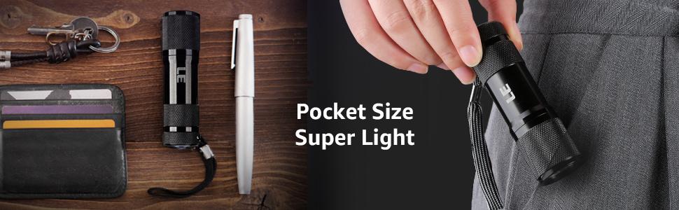 Lighting EVER Black Light Flashlight, Small UV Lights 395nm, Portable Ultraviolet Light Detector for Invisible Ink Pens, Dog Cat Pet Urine Stain, AAA Batteries Included