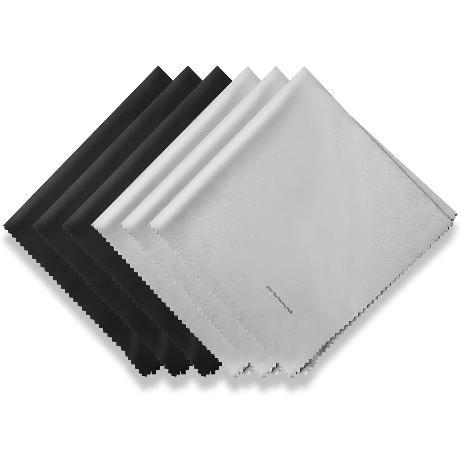 6 count Large Eyeglass Cleaning Cloths, 12 x12 inches Glasses Cleaner, Individually Wrapped,  Microfiber Cleaning Cloth for Glasses, TV, Laptop Screens and Lens, Easier to Grip and Use