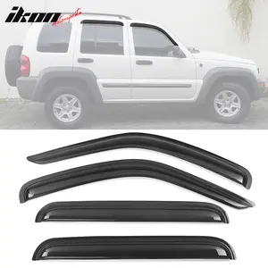 Visor Window Rain Guard for Jeep Liberty KJ 2002-2007 Tape on Acrylic 4PC