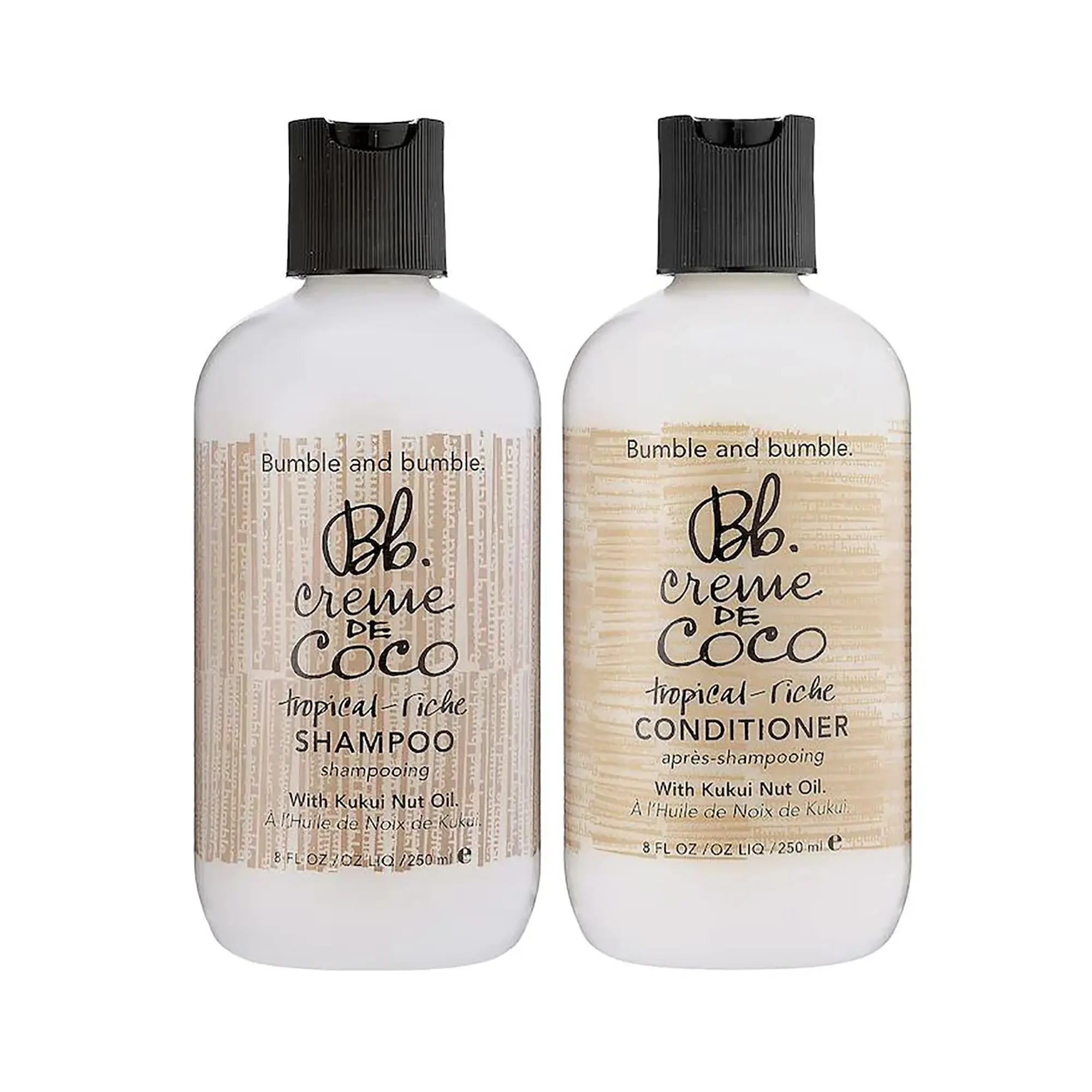 Bumble and bumble Creme de Coco Shampoo & Conditioner 8oz Duo, Hydrating Haircare Moisturizer Cleanser for Frizz Control, Ximenia Americana Seed Oil, Coconut, Wavy