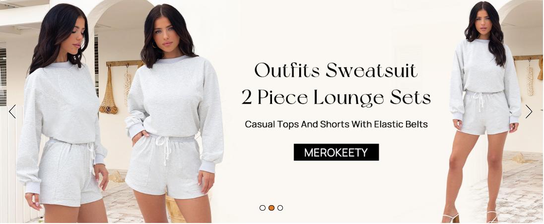 MEROKEETY Women's 2025 Fall Oversized Batwing Sleeve Lounge Sets Casual Top and Shorts 2 Piece Outfits Sweatsuit