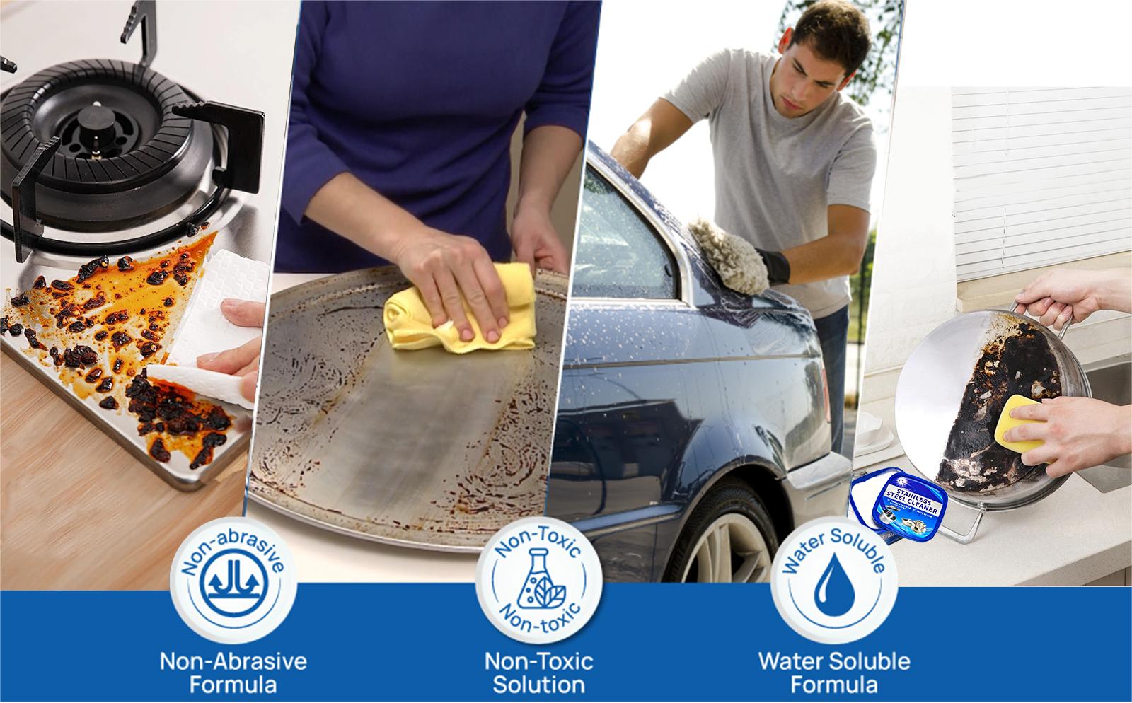 【Liapu】Stainless steel cleaning paste multifunctional rust removal kitchen rust removal tool decontamination pot bottom removal black scale universal cleaner