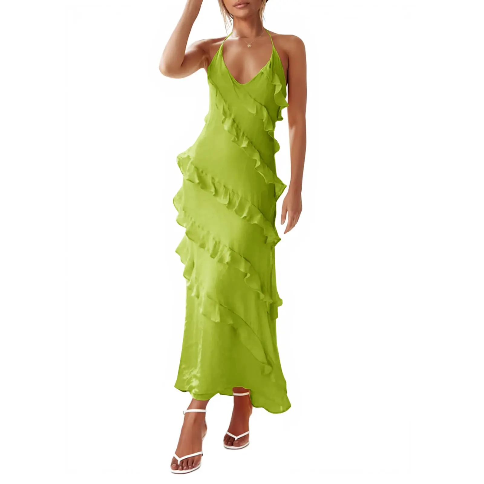 chinese dress ladies Montaigne Ruffle Maxi Dress main image 0