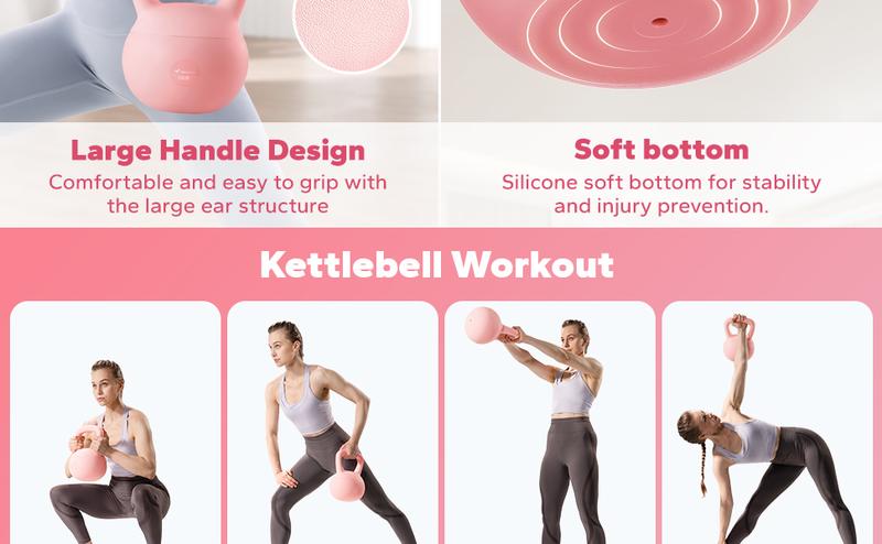 Merach Soft Kettlebell with Handle for Weightlifting Conditioning Strength and Core Training, Weightlifting Kettlebell for Home Gym, Fitness Equipment