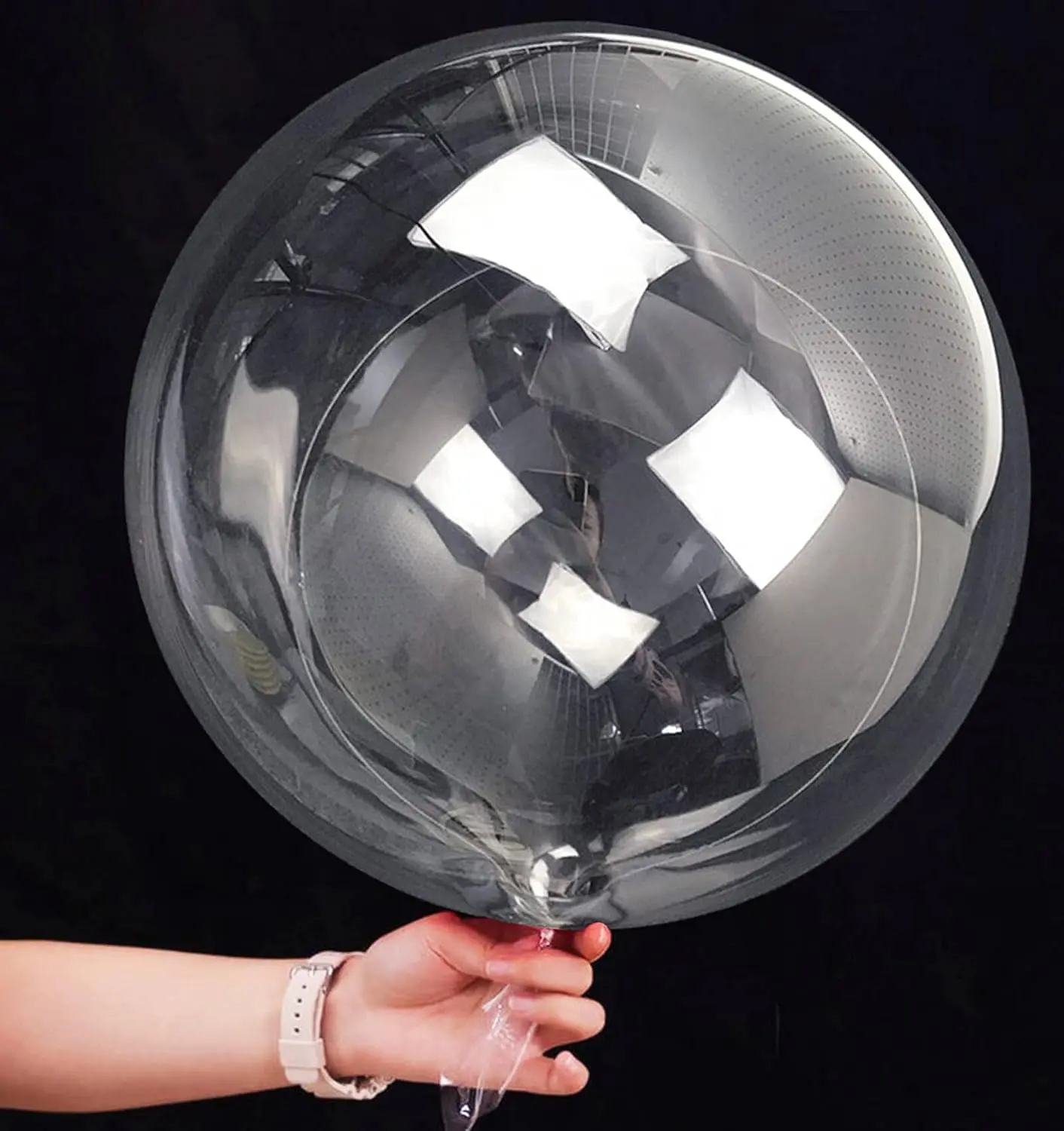 40 Pcs 20-Inch Round Float Clear Bobo Balloons, Large Transparent Bubble Balloons for Christmas, Wedding Party Decorations (Home & Festive Supplies)