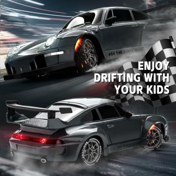 【RC-Kid's Gifts】2.4GHz Remote Control Car, 1:24 Scale RC Drift Car,4WD Racing Car With 2 Rechargeable Batteries & LED Lights,Remote Control Mode Easy for Kids & Beginners,Compact Portable Design,Fun Indoor & Outdoor Play Gift #Toys Gift Preferred Fro Kids