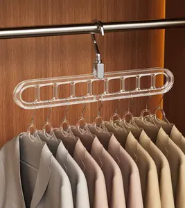 Sleek 9-Hole Magic Hanger Set | Max Your Closet Space Instantly durable home goods space-saving organizer Swivel house
