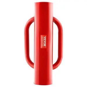 【Summervibes】VEVOR Fence Post Driver with Handles,  , 2.7 in Inner Diameter T Post Pole Pounder, 14LB Heavy Duty Carbon Steel Hand Post Rammer, Farm Fencing Hole Digger for U Channel, Sign Pole, Wooden Post, Red