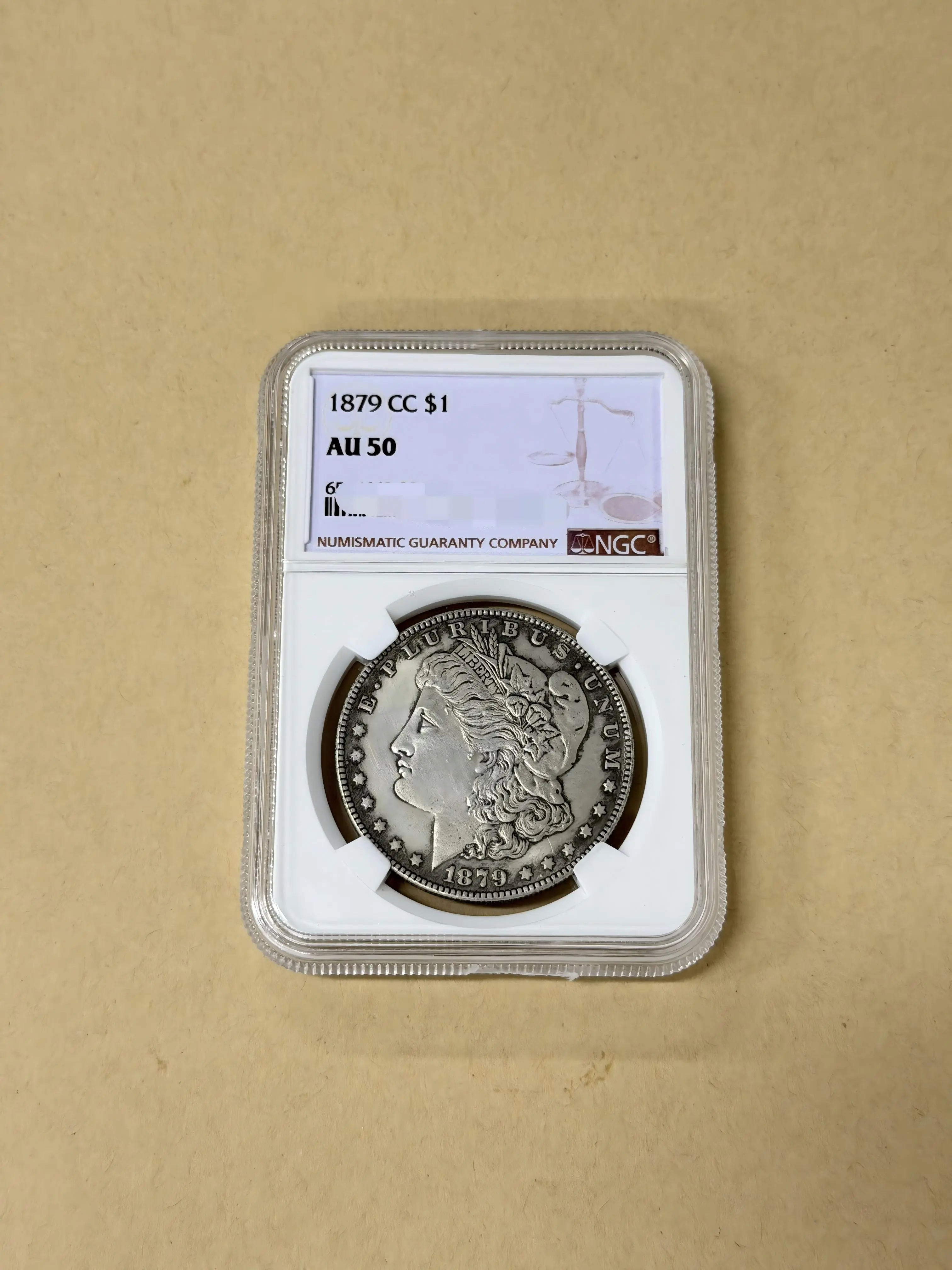 NGC Encapsulated 1879 Carson City Morgan Single Collectible - NGC Protective Holder, Legendary Vintage Heritage Treasure