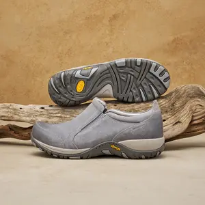 Pippy Grey Waterproof Burnished Suede