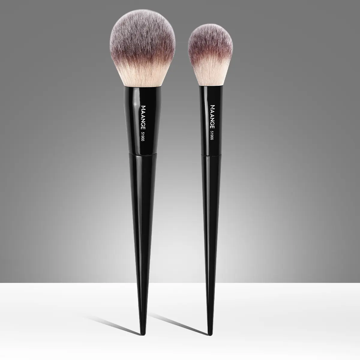 Maange 2pcs Professional Kabuki Makeup Brushes, Powder Brush Highlighter Brush, Travel Makeup Brush Set, Makeup Brushes for Flawless Application, Quality Beauty Tools, Soft Makeup Brushes, Cosmetic Brushes, Multifunctional Makeup Brushes