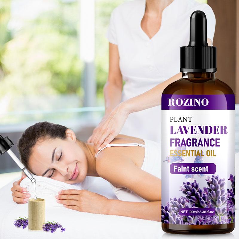 ROZINO Lavender Essential Oil 100ml Pure Natural Faint Scent for Diffuser Body Aromatherapy & Soap Making Plant Fragrance