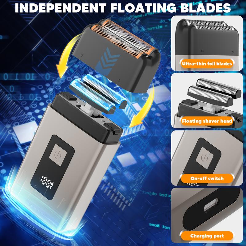 Wtispot  Professional Blonde Hair Clipper & Trimmer Kit for Men USB Rechargeable Barber Set with LCD Display Adjustable Blade and Professional Trimmer professional hair clippers for men