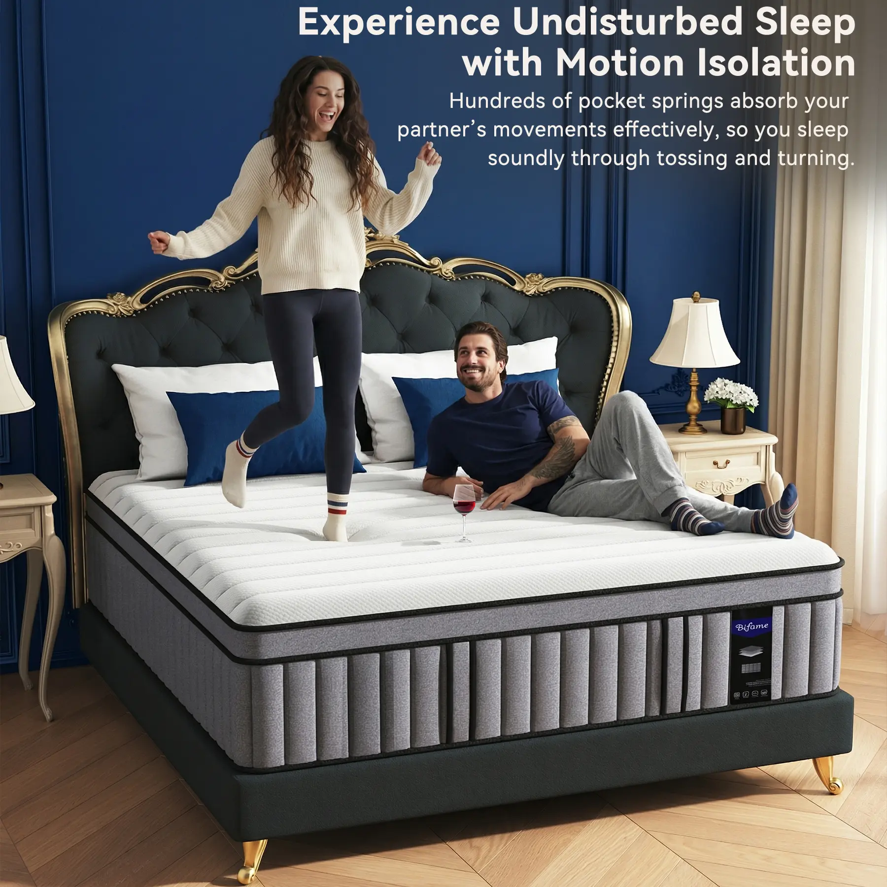 DIFAME king Mattress, (2026 Upgraded) Hotel-Level Luxury Medium Firm 14 Inch king Hybrid Mattress in a Box, with Cool Gel Memory Foam & Pocket Springs, Extra Edge Support, 365-Night Trial, Memory Foam Mattresses, High Quality Mattress