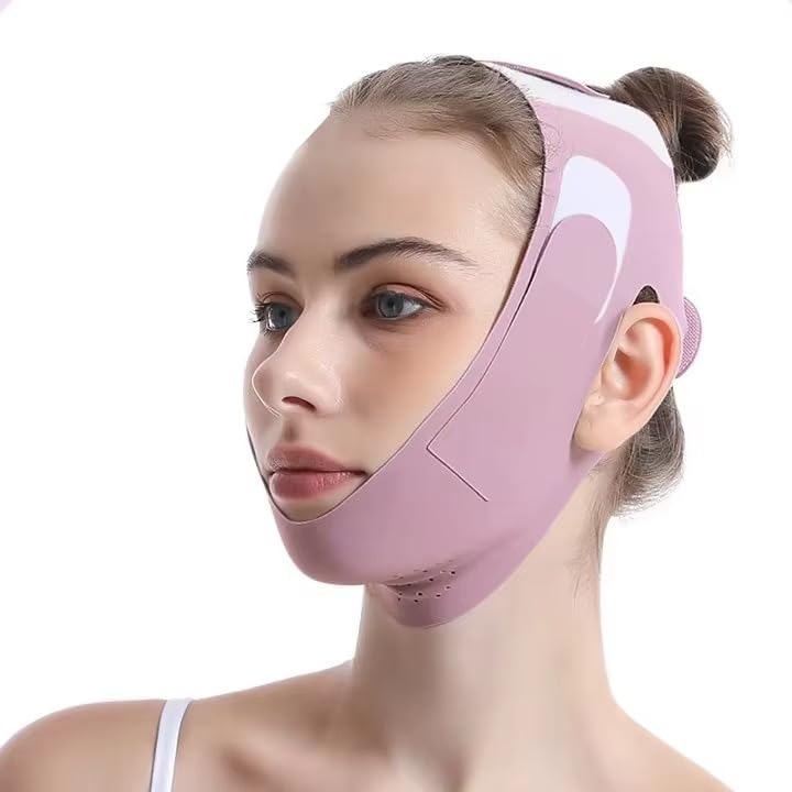 V-Line Lifting Chinstrap, V-Line Mask, Chinstrap for Sleeping, Reusable Face Strap, Chin Up Patch, Adjustable Jawline Shaper Belt, Jaw Exerciser to Prevent Sagging
