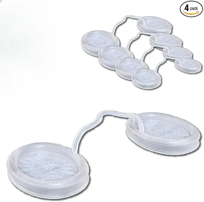 O2 Nasal Filters 10-Pack, Disposable Soft Foam Nose Filters, Lightweight Unisex Nasal Inserts, White, Single Use