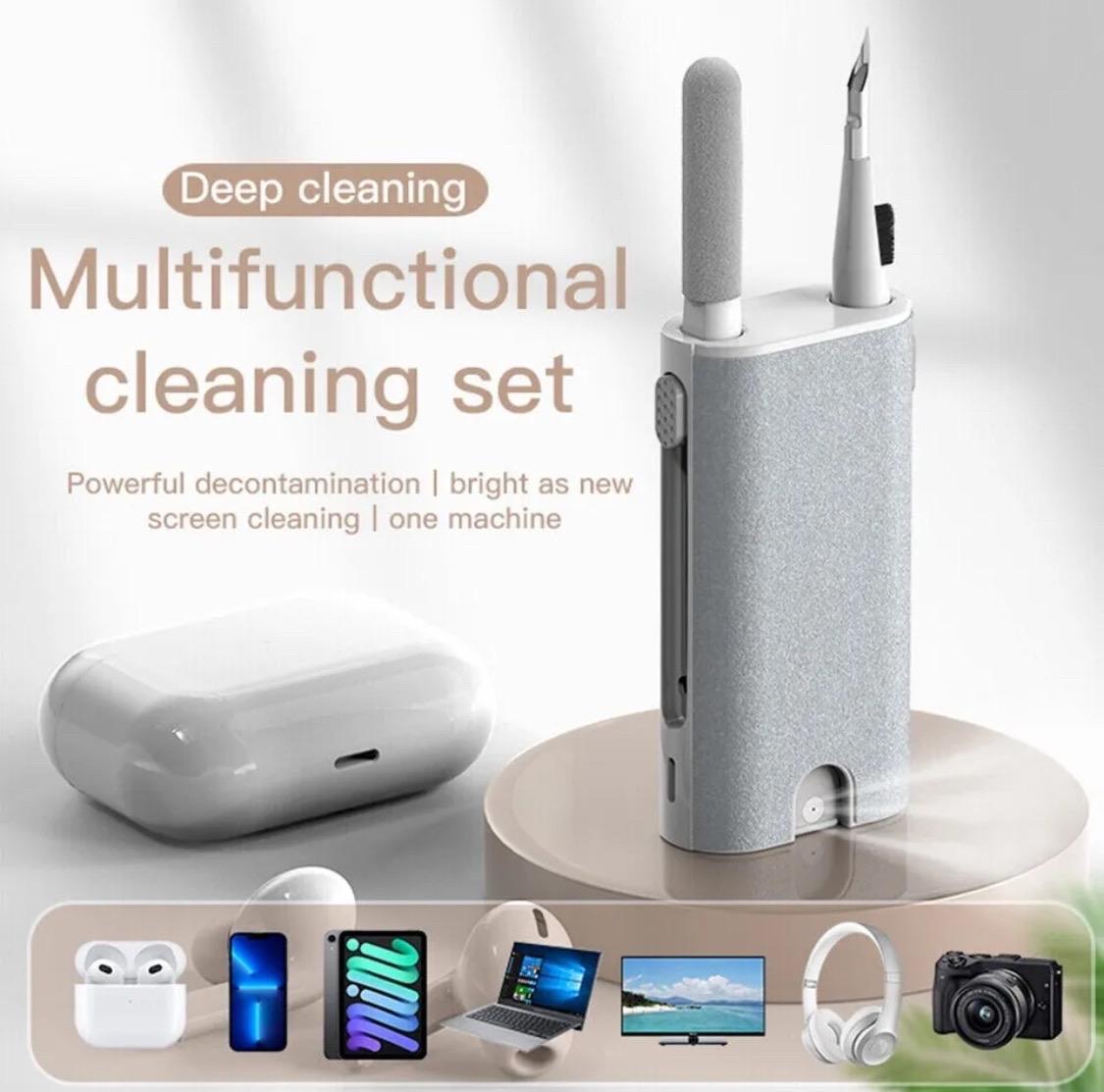 Cleaner Kit for Airpods Pro 1 2 3,5 in 1 Multi-Function Earbuds Cleaning Tool, Electronic Cleaner Kit for iPhone Charging Port,Phone Speaker,Earpods,Headphone,Earphone,Laptpo,Scree,iPod Case