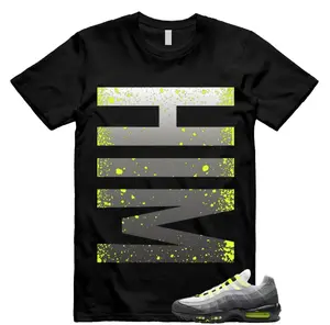 AM95 Big Bubble Neon Yellow Black Cool Grey 2026 OG T Shirt Match HIM VERT Unisex