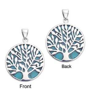 Tree of Life Sterling Silver Double Sided Pendant TPD3257-MOD