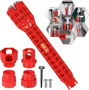 14 in 1 Faucet and Sink Installer, Multifunctional Basin Wrench, Faucet Installer and Sink Drain Nut Removal Tool, Suitable for for Toilet/Sink/Faucet Installation & Repair