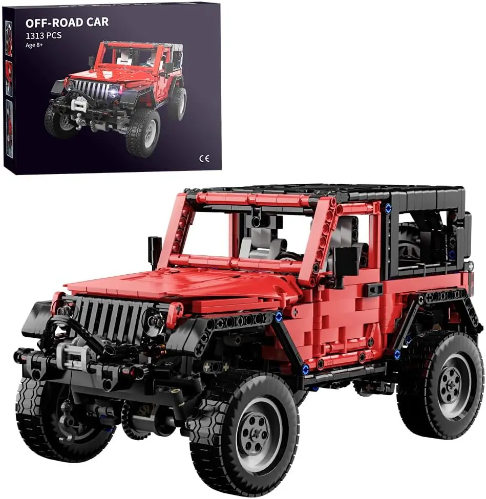HEGOAI Off-Road Car Racing Building Kit - 1313 Plastic Bricks, STEM Focus, Adult Challenge Set, Suitable for Ages 8+, Boys & Collectors