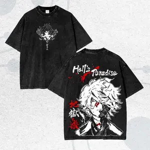 Hell's Paradise The Hollow Warrior Washed Shirt, Cartoon Character Shirt