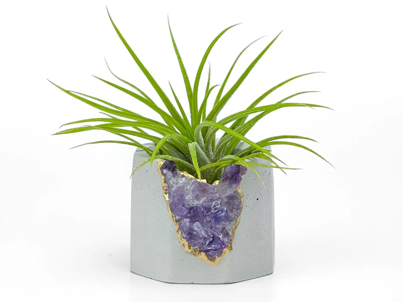 Gift Raw Amethyst Crystal Planter Geode Planter vase pot
