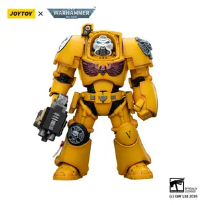 JOYTOY  Warhammer  40k  1/18  Action Figure Imperial Fists Terminator 2 with Power Fist and Storm Bolter JT03165