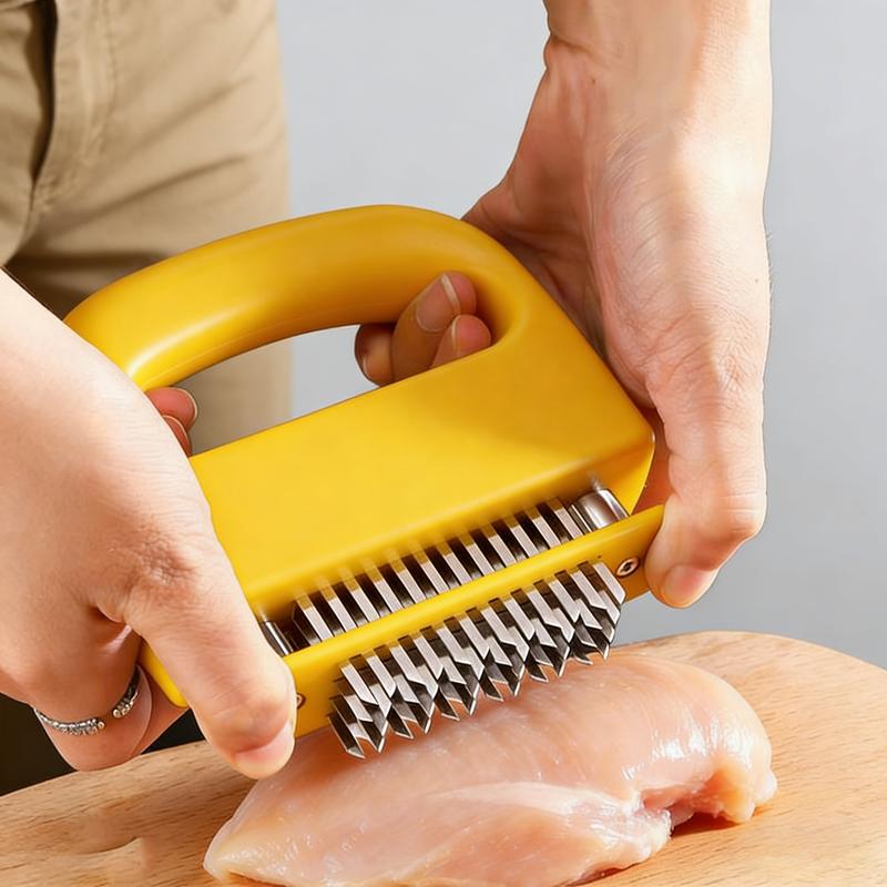 Meat Tenderizer Tool Heavy Duty 48 Stainless Steel Ultra Sharp Needle Blades for Chicken Steak Veal BBQ Kitchen Gadget Kitchenware Cutting Cooking