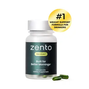 Zento Recover | Hangover Recovery Supplement with Antrodia Cinnamomea Mushroom | Clinically Studied Ingredients | Probiotics, Antioxidants, Turmeric, Vitamins, Minerals, Superfoods | Full-Body Recovery  | Non-GMO | 12 Servings |  #Summervibes