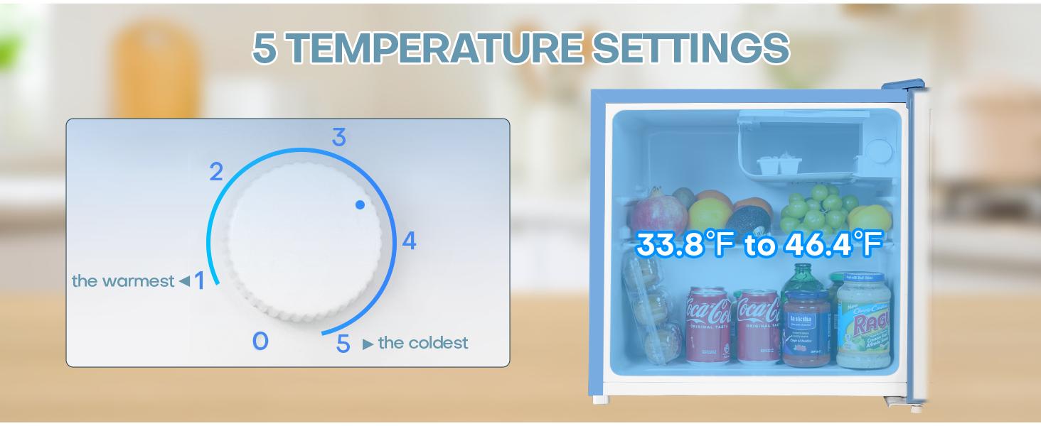 Upstreman mini fridges 1.7 Cu Ft with Freezer FR17 Adjustable Thermostat Energy Saving Low Noise Single Door Compact Refrigerator for Dorm Office Can Bedroom blue fridge mini  brands Small pantry drink fridge skincare fridge Portable