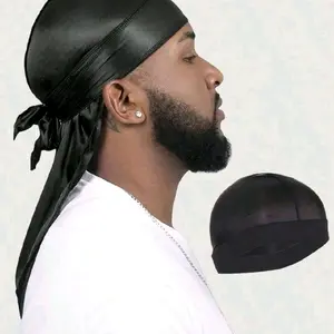  2 Pieces Silky Durag Pack for Men Women Waves, Premium Satin Deluxe Du-rag