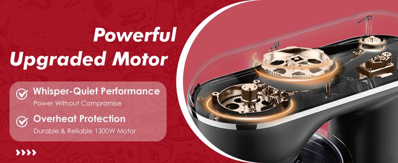 Kitchen in the box Stand Mixer, 6.5QT 10-Speed Tilt-Head Electric Stand Mixer, 3-In-1 Kitchen Mixer with Bowl, Dough Hook, Whisk and Beater, Food Mixer for Baking, Cake and Most Home Cooks