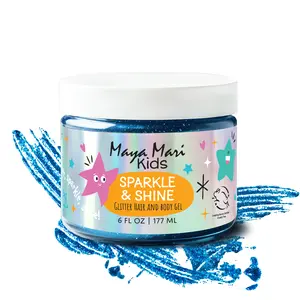 Maya Mari Kids Sparkle & Shine Glitter Hair and Body Gel 6 fl oz Water-Based Alcohol-Free Sulfate Paraben & Cruelty-Free Haircare