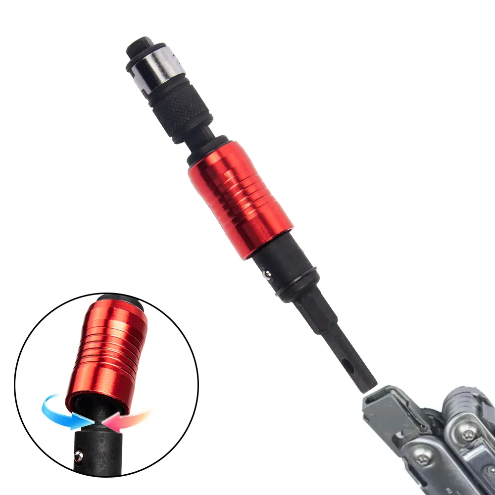 Pivoting Drill Screwdriver Bit Holder Extender for Leatherman MUT/EOD/Skeletool/CX/Wave/Surge/Charge AL,2 in 1 Bit and Socket Flexible Magnetic Extension Adapter Attachment campingessentials