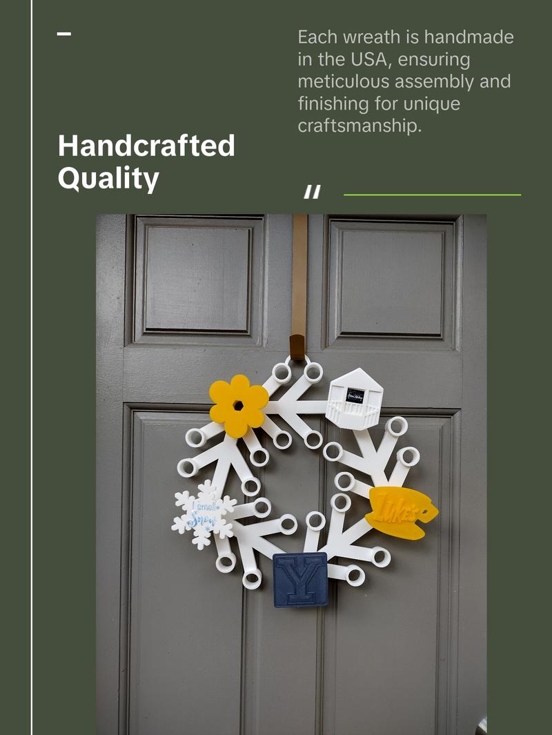 G.G. 3D-Printed Wreath – Customizable Stars Hollow-Inspired Decor