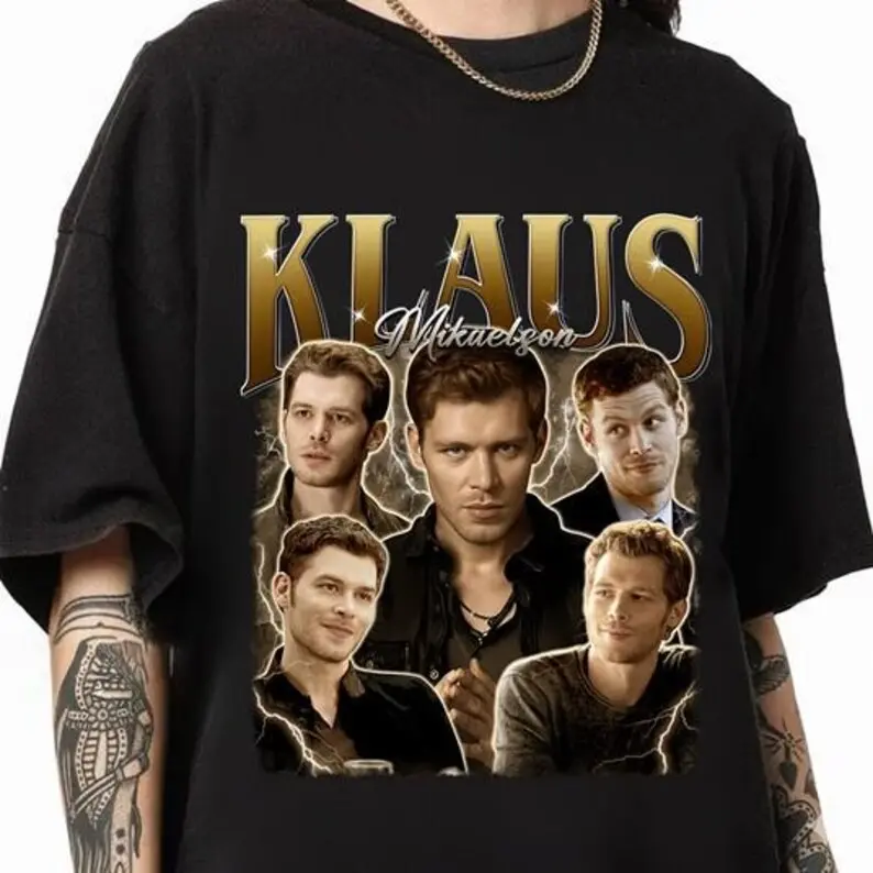 [Sale off up to 50%] The Vampire Klaus Mikaelson Homage Shirt, Vintage Klaus Mikaelson Bootleg Shirt, The Vampire Retro TV Show Tee