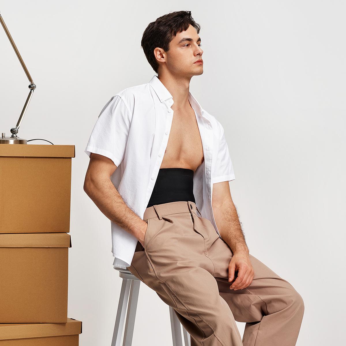 Nebility Men’s 3D Butt Lift High-Waist Shapewear Boxer Briefs, with Built-In One-Piece Fixed Hip Pad, High Waist Seamless Compression Underwear, Breathable Stretch Fabric for Tummy Control, Daily Support & Moisture-Wicking