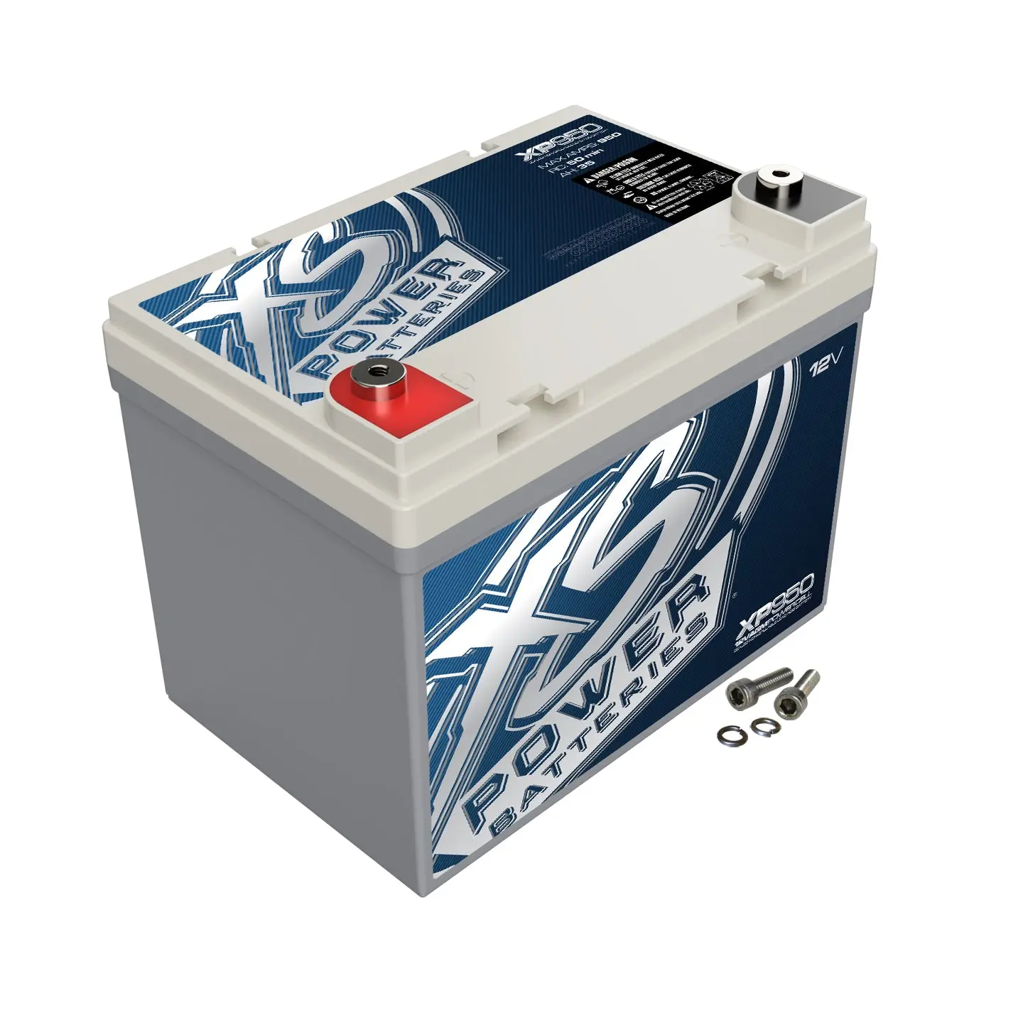 XS Power XS-XP950 12V Sealed AGM Automotive Aftermarket Secondary Batteries - BCI Group U1R, 35 AH, Leakproof, ABS Construction, Included M6 Terminal Hardware for Powering Vehicle Accessories
