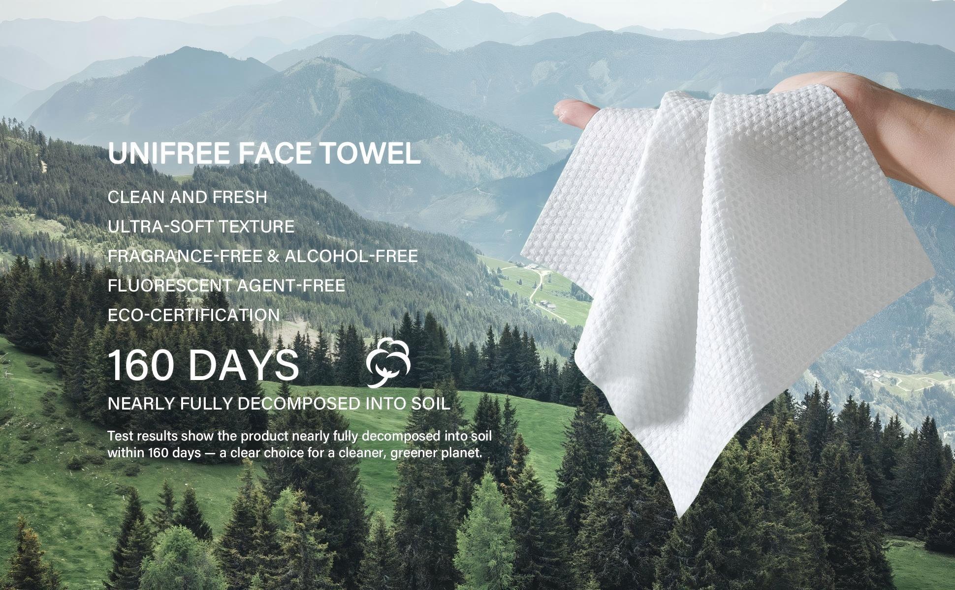 Unifree Disposable Face Towels – Ultra Soft Gentle Facial Towels for Skincare, Biodegradable Single-Use Towel, Wet and Dry for Personal Daily Routine Unifree Disposable Face Towels – Ultra Soft Gentle Facial Towels for Skincare, Biodegradable Single-Use Towel, Wet and Dry for Personal Daily Routine