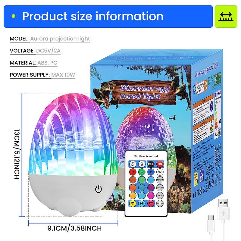 Valentine's Day gift   2-in-1 Bluetooth Speaker & Aurora Water Wave Projector | Music Sync Ambient Light | Wireless Charging & Remote Control | Perfect Gift